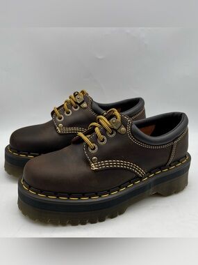 Dr. Martens 8053 4i Quad Arc Dark Brown Crazy Horse Platform Shoes Women’s 7